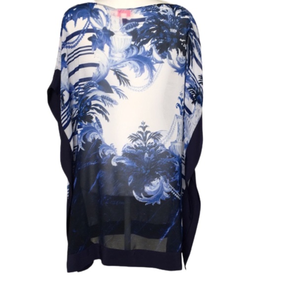 TED BAKER Shadow  Print Blue kimono Jacket - Picture 5 of 11